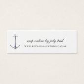 Elegant Nautical Ancre Site Mariage RSVP (Devant)