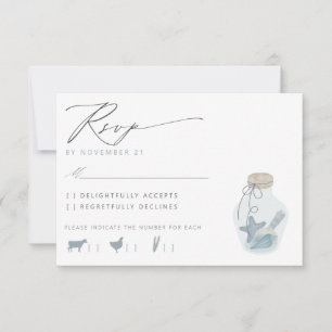 Elégant Nautical Beach Seashell Mariage RSVP