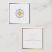 Elegant Nautical Compass Visitekaartje (Voorkant / Achterkant)