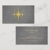 Elegant Nautical Compass Visitekaartje (Voorkant / Achterkant)