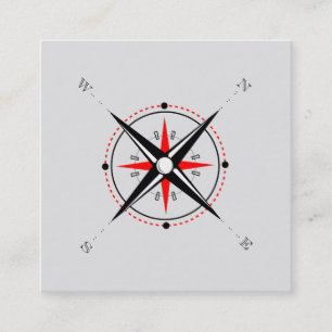 Elegant Nautical Compass Visitekaartje