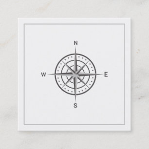 Elegant Nautical Compass Visitekaartje