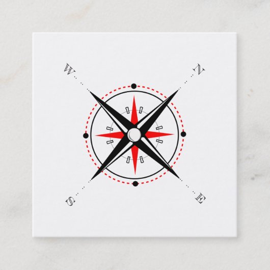 Elegant Nautical Compass Visitekaartje (Voorkant)