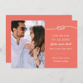 Elegant Nautical Knot Save the Date (Voorkant / Achterkant)