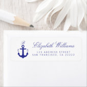Elegant Nautical Monogram Return Address Labels (Insitu)