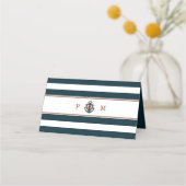 Elegant Nautical Navy Anker Bruiloft (Achterkant)