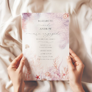 Elegant Nautical Underwater Verloving Kaart