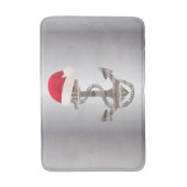 elegant nautisch ANCHOR + SANTA HAT | Badmat (Voorkant Verticaal)