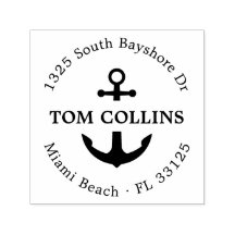 Elegant nautisch anker | Teruggaveadres