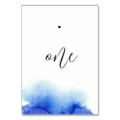 Elegant nautisch blauw minimalistisch script bruil kaart (Achterkant)