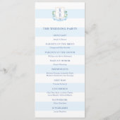 Elegant nautisch monogram huwelijksprogramma programma (Achterkant)