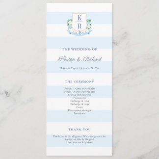 Elegant nautisch monogram huwelijksprogramma programma