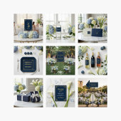 Elegant Navy 80th Birthday Cadeaupapier