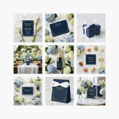 Elegant Navy 80th Birthday Cadeaupapier