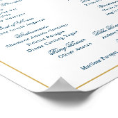 Elegant Navy and Gold Wedding Entourage Poster (Hoek)