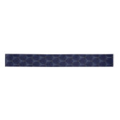 Elegant Navy Blauw en Goud Geometrisch Lint (Voorkant)