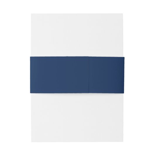 Elegant Navy Blauw en Wit Bruiloft Nodigen Bands Uitnodigingen Wikkel (Achterkant Voorbeeld)