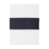 Elegant Navy blauw goud Uitnodigingen Wikkel (Achterkant Voorbeeld)