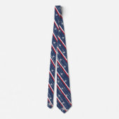 Elegant Navy Blue 4 juli Star Spangled Stropdas (Achterkant)