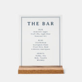 ** Elegant Navy Blue Beverage Guide (Recto)
