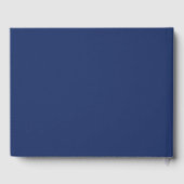 Elegant Navy Blue Bruiloft Gastenboek (Achterkant)