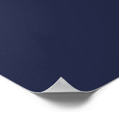 Elegant Navy Blue Bruiloft Welkom Poster (Hoek)
