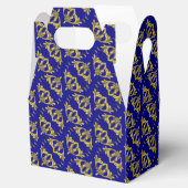 Elegant Navy Blue en Faux Gold Bedankdoosjes (Geopend)