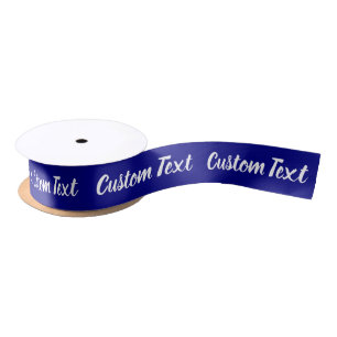 Elegant Navy Blue en White Script Text Sjabloon Lint