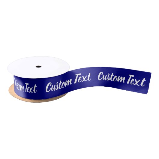 Elegant Navy Blue en White Script Text Sjabloon Lint (Spoel)