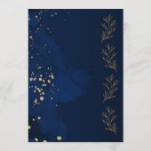 Elegant Navy Blue Floral Ceremony Program Template Programma (Achterkant)