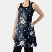 Elegant Navy Blue Floral Schort (Insitu)