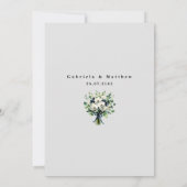 Elegant Navy Blue Floral Wedding Invitation | Edit Kaart (Achterkant)