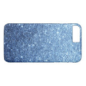 Elegant Navy Blue Glitter Luxury Case-Mate iPhone Case (Achterkant (Horizontaal))