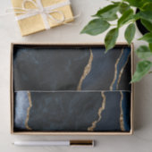 Elegant Navy Blue Glitter Marble Tissuepapier (Geschenk)