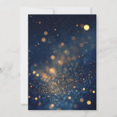 Elegant Navy Blue & Gold Birthday Party Invitation (Dos)