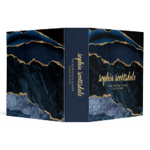 Elegant Navy Blue Gold Marble Afstuderen Jaar