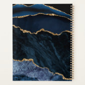 Elegant Navy Blue Gold Marble Senior Year Planner (Achterkant)