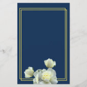 Elegant Navy Blue Gold Script Menu DBL Lijst Kaart (Achterkant)