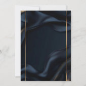 Elegant Navy Blue & Gold Wedding Invitation (Dos)