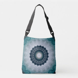 Elegant Navy Blue Mandala Crossbody Tas