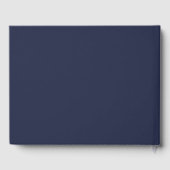 Elegant Navy Blue | Minimale bruiloft Gastenboek (Achterkant)