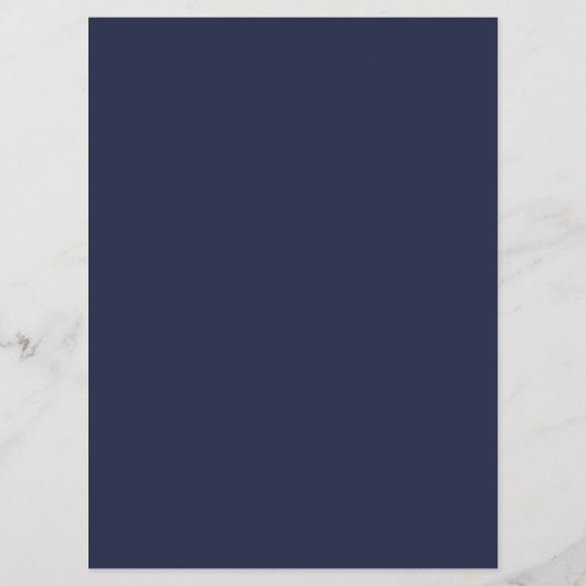 Elegant Navy Blue | Minimale bruiloft Programma (Achterkant)