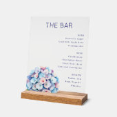 Elegant Navy Blue Minimalist Bar Menu (Angle)