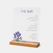 Elegant Navy Blue Minimalist Bar Menu (Angle)