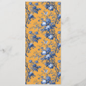 Elegant Navy Blue Minimalist Wedding Menu (Achterkant)