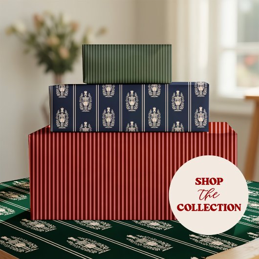 Elegant Navy Blue Nutcracker Cadeaupapier