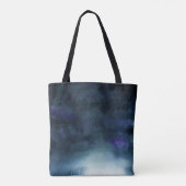 Elegant Navy Blue Ombre | Monogram Draagtas (Achterkant)