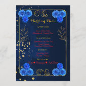 Elegant Navy Blue Reception Menu Template (Devant)