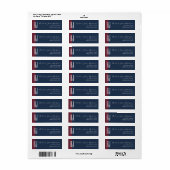 Elegant Navy Blue Return Label (Full Sheet)