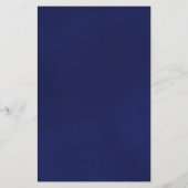 Elegant Navy Blue Roos BUDGET Weduwuitnodiging (Achterkant)